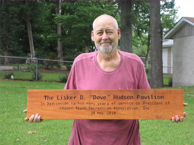 Dave Hudson Holding commemorative plaque Dave Hudson Holding commemorative plaque